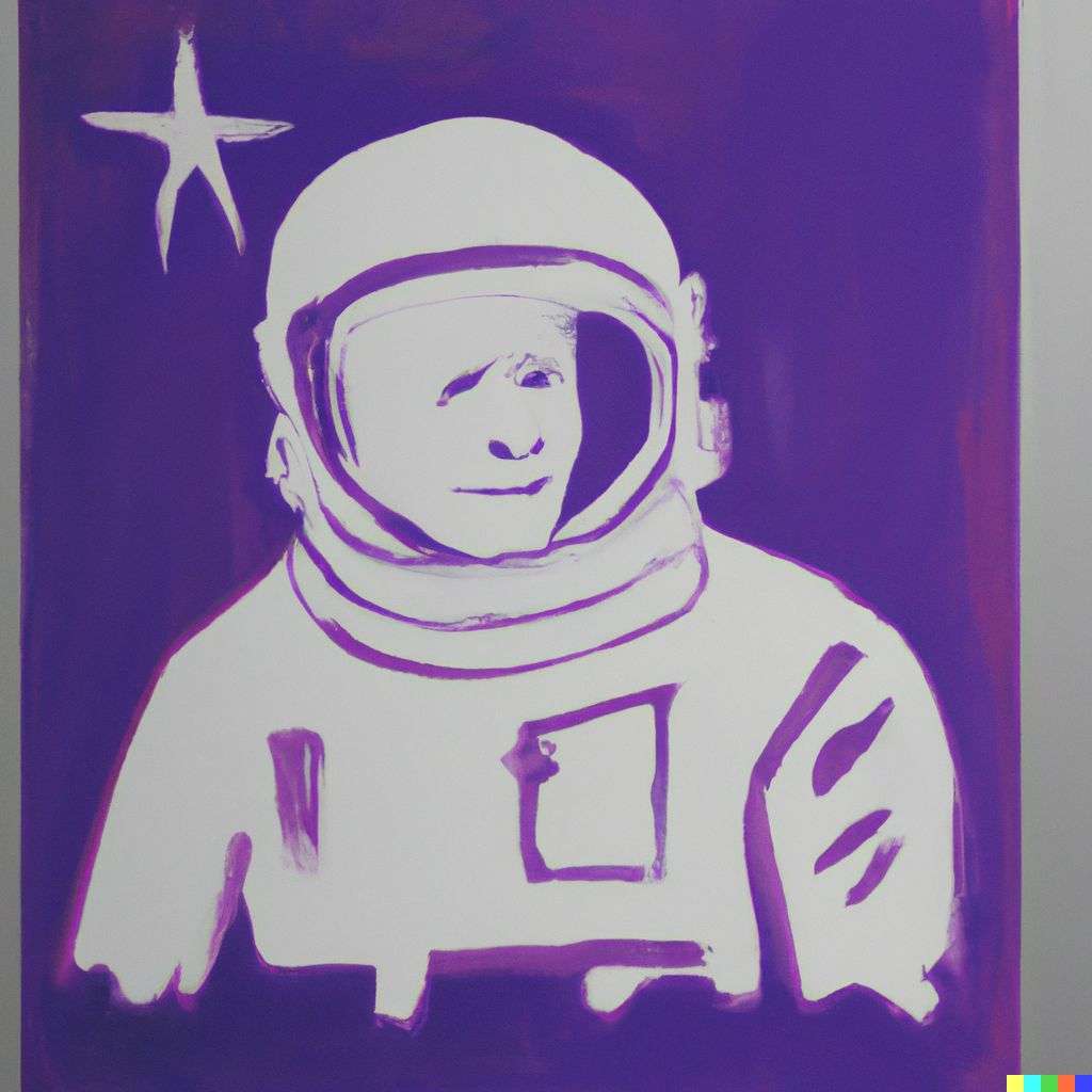 an astronaut, painting by Andy Warhol